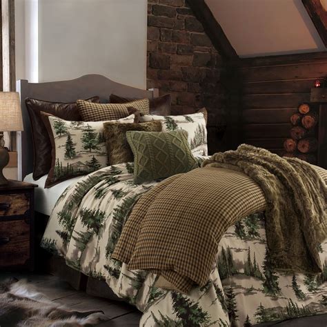 queen bed comforter sets rustic